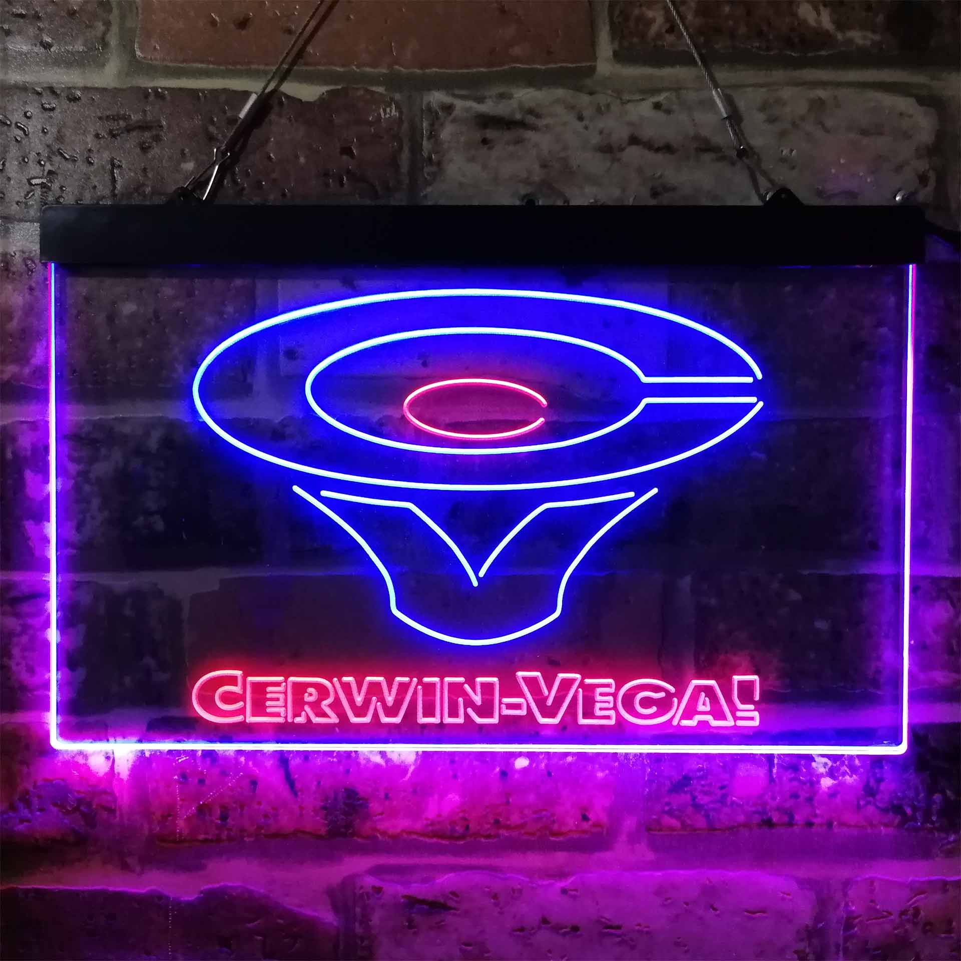 Cerwin Vega Logo Dual LED Neon Light Sign
